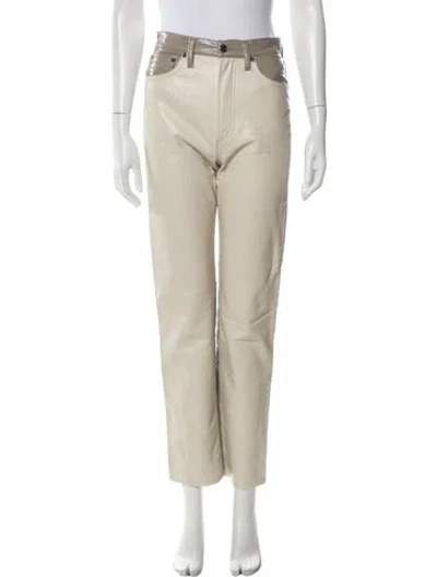 Pre-owned Agolde Straight Leg Pants In Neutrals