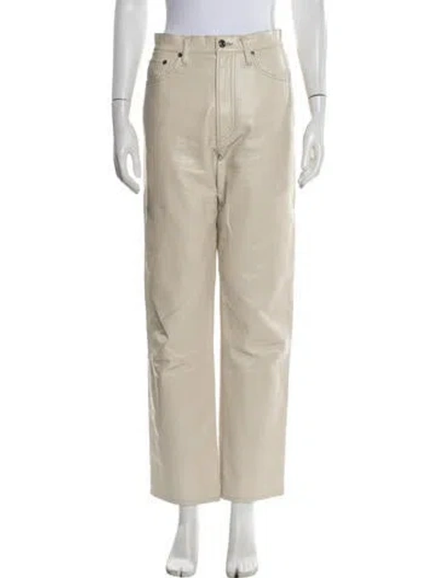 Pre-owned Agolde Straight Leg Pants In Neutrals