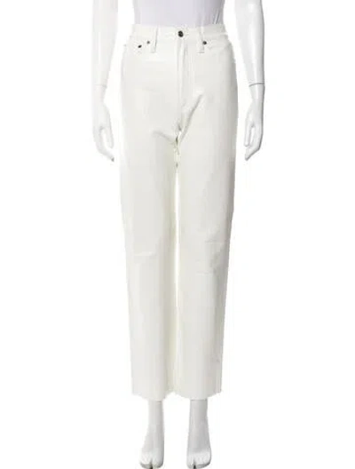 Pre-owned Agolde Straight Leg Pants In Neutrals