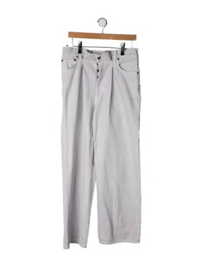 Pre-owned Agolde Straight Leg Pants In Neutrals