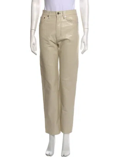 Pre-owned Agolde Straight Leg Pants In Neutrals