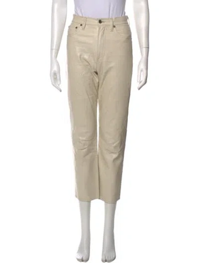 Pre-owned Agolde Straight Leg Pants In Neutrals