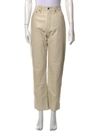 Pre-owned Agolde Straight Leg Pants In Neutrals
