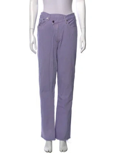Pre-owned Agolde Straight Leg Pants In Purple