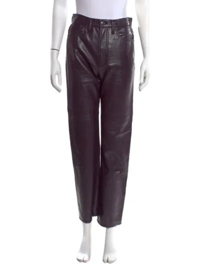 Pre-owned Agolde Straight Leg Pants In Purple