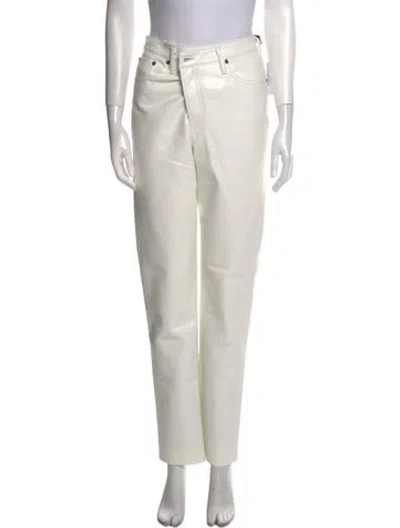 Pre-owned Agolde Straight Leg Pants W/ Tags In White