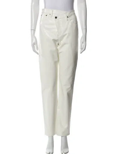 Pre-owned Agolde Straight Leg Pants W/ Tags In White