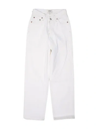 Pre-owned Agolde Straight Leg Pants W/ Tags In White
