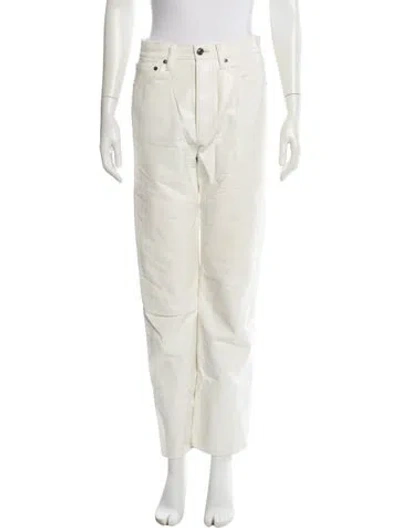Pre-owned Agolde Straight Leg Pants In White