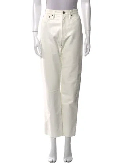 Pre-owned Agolde Straight Leg Pants In White