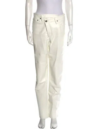 Pre-owned Agolde Straight Leg Pants In White