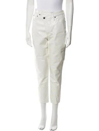 Pre-owned Agolde Straight Leg Pants In White