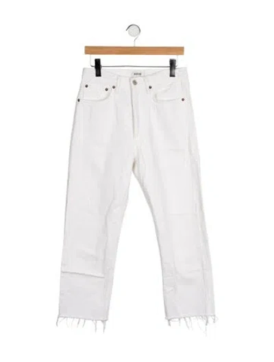 Pre-owned Agolde Straight Leg Pants In White