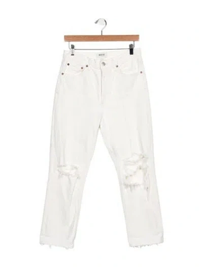 Pre-owned Agolde Straight Leg Pants In White