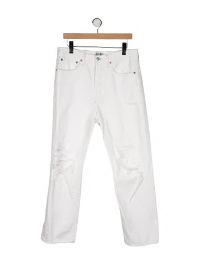 Pre-owned Agolde Straight Leg Pants In White