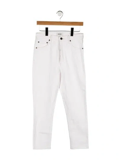 Pre-owned Agolde Straight Leg Pants In White