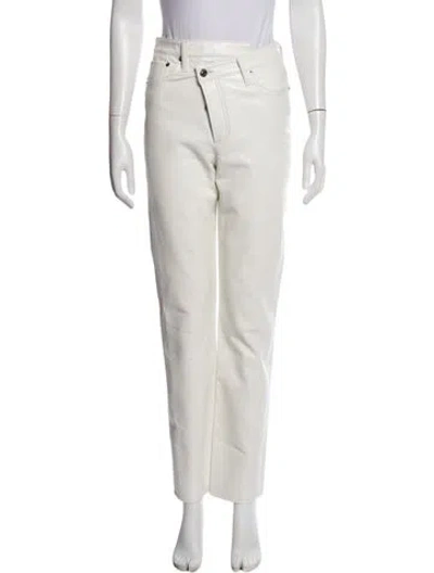 Pre-owned Agolde Straight Leg Pants In White