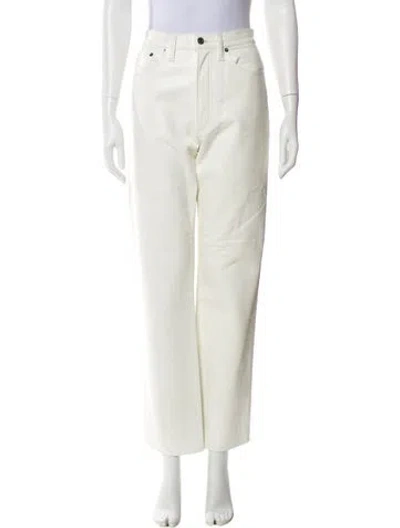 Pre-owned Agolde Straight Leg Pants In White