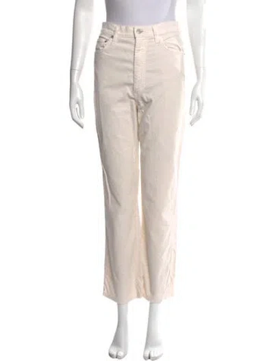 Pre-owned Agolde Straight Leg Pants In White