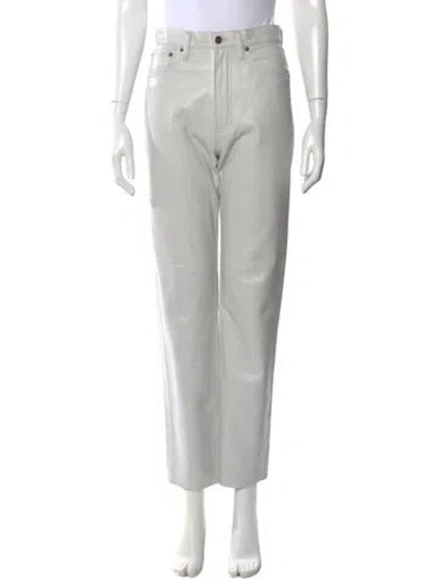Pre-owned Agolde Straight Leg Pants In White