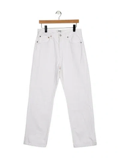 Pre-owned Agolde Straight Leg Pants In White