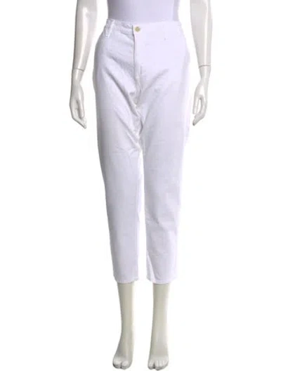 Pre-owned Agolde Straight Leg Pants In White