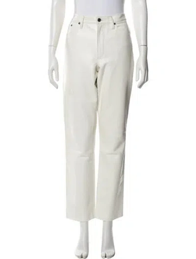 Pre-owned Agolde Straight Leg Pants In White