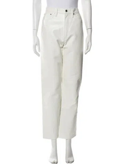 Pre-owned Agolde Straight Leg Pants In White