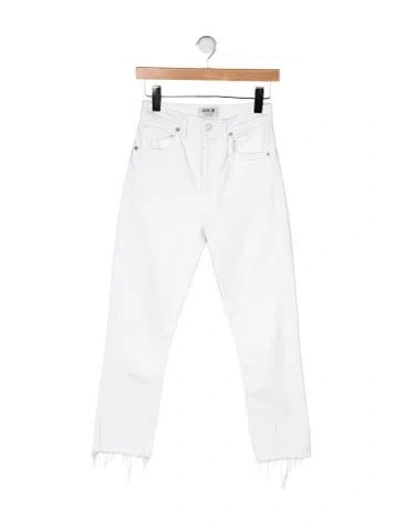Pre-owned Agolde Straight Leg Pants In White