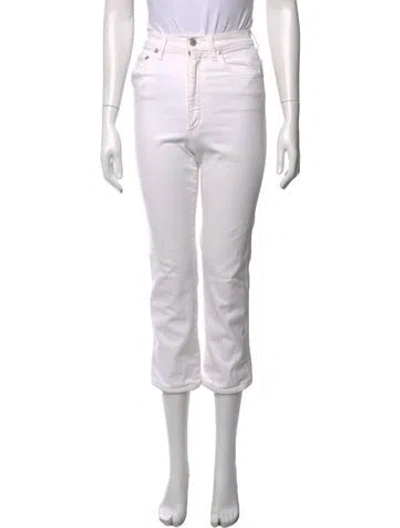 Pre-owned Agolde Straight Leg Pants In White
