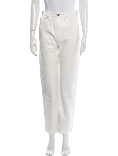 Pre-owned Agolde Straight Leg Pants In White