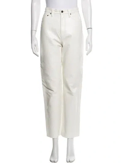 Pre-owned Agolde Straight Leg Pants In White