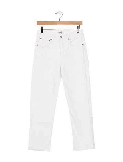 Pre-owned Agolde Straight Leg Pants In White