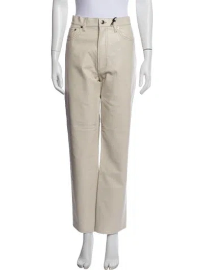 Pre-owned Agolde Straight Leg Pants In White