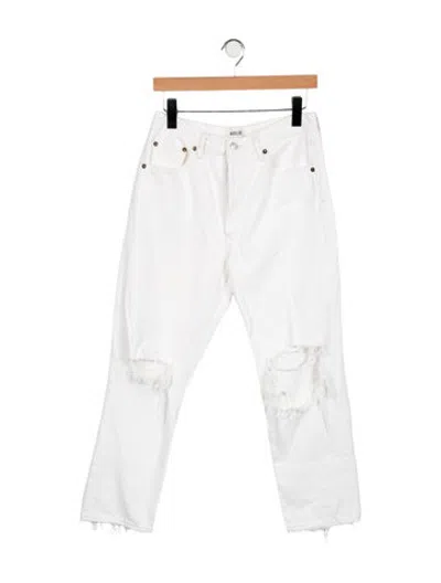 Pre-owned Agolde Straight Leg Pants In White