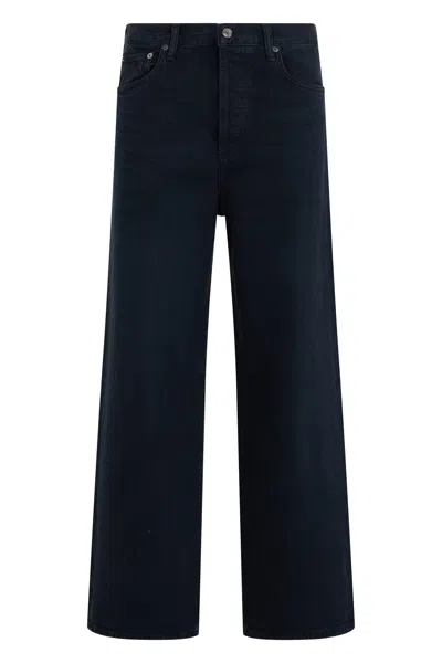 Agolde Straight-leg Cotton Denim Jeans In Blue