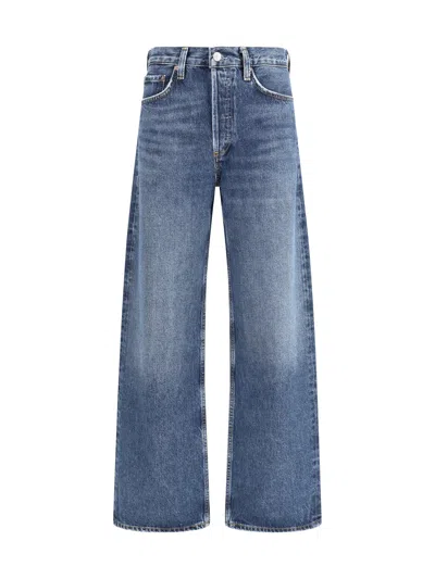 Agolde Straight-leg Cotton Jeans In Blue