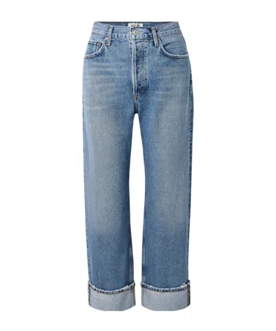 Agolde Straight-leg Cropped Jeans In Blue