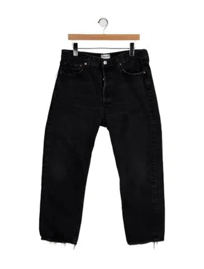 Pre-owned Agolde Straight-leg Jeans In Black