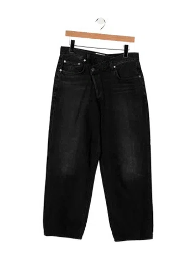 Pre-owned Agolde Straight-leg Jeans In Black