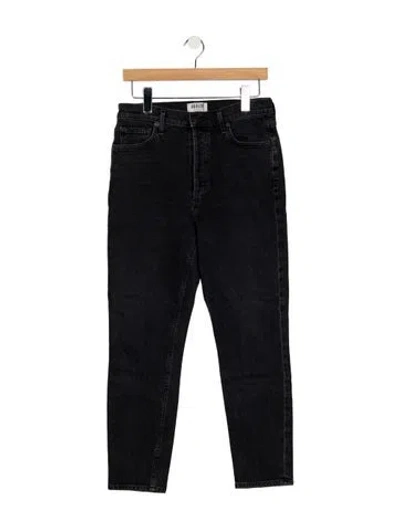Pre-owned Agolde Straight-leg Jeans In Black