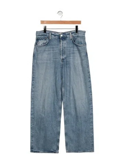 Pre-owned Agolde Straight-leg Jeans In Black