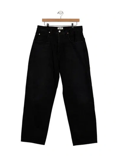 Pre-owned Agolde Straight-leg Jeans In Black