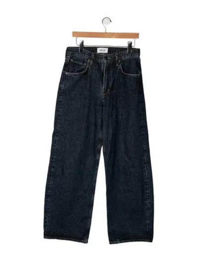 Pre-owned Agolde Straight-leg Jeans In Black