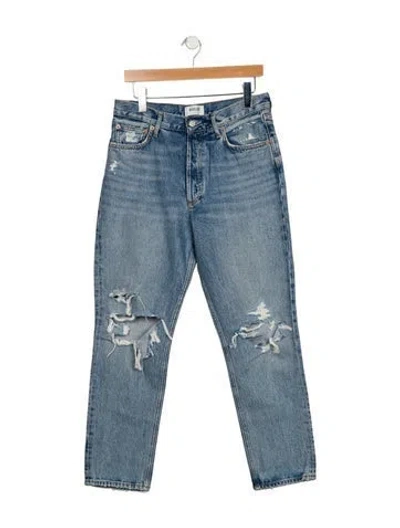 Pre-owned Agolde Straight-leg Jeans In Blue