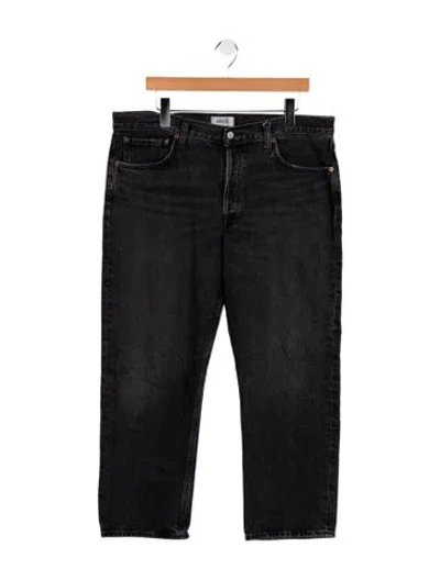 Pre-owned Agolde Straight-leg Jeans In Gray