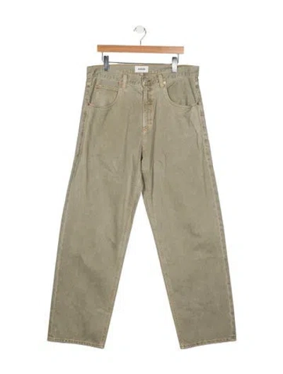 Pre-owned Agolde Straight-leg Jeans In Green