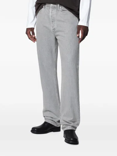 Agolde 90s Jeans In Washed Grey Denim In Gray