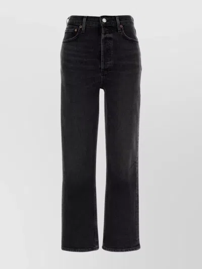 Agolde Low Slung Baggy Jeans In Black