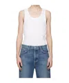 Agolde Stretch Ribbed-knit Vest In White